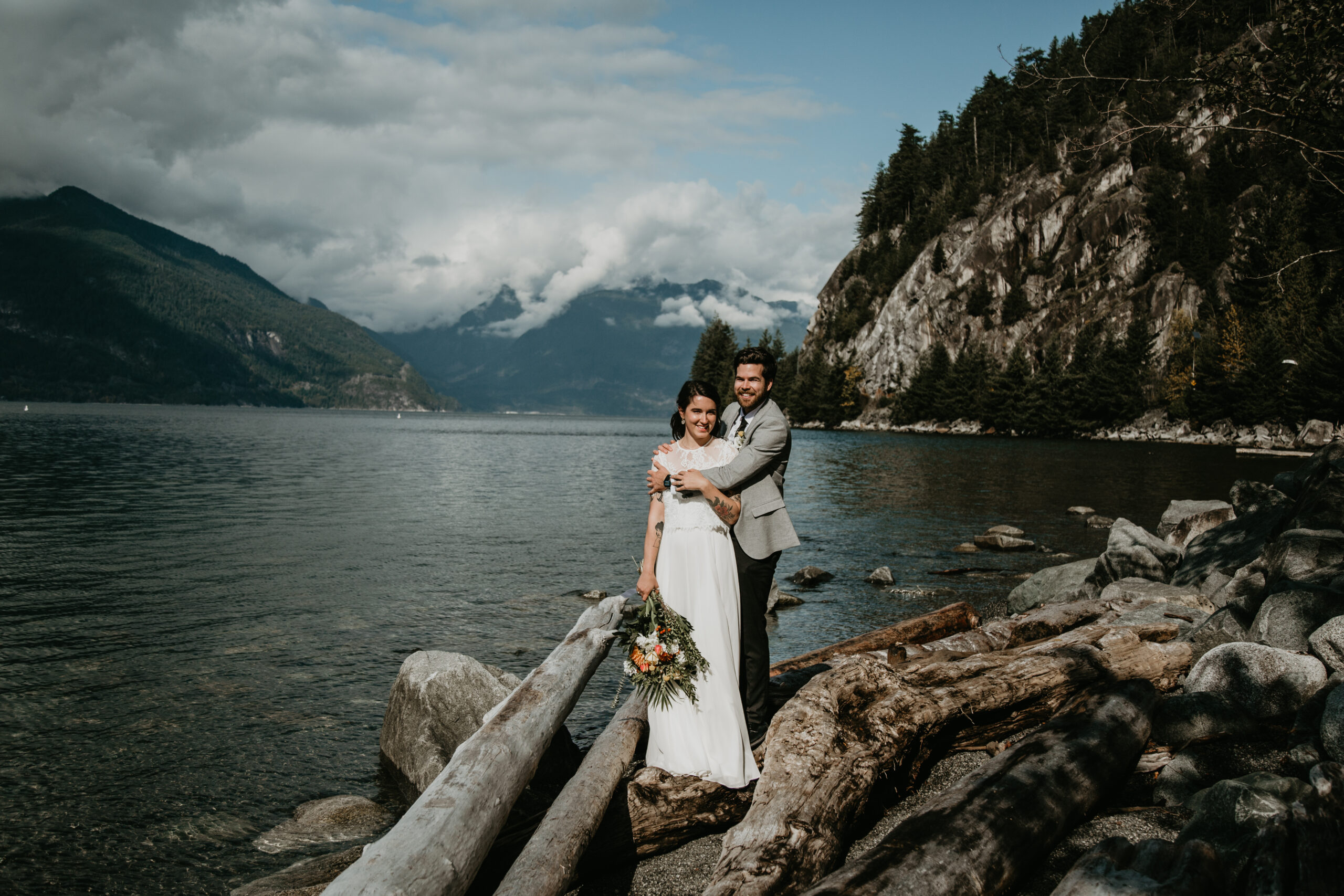Vancouver elopement at Porteau Cove with Young Hip & Married officiants