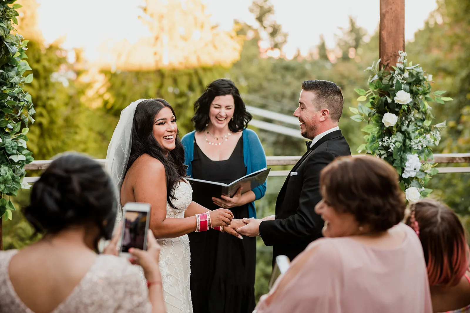 Wedding officiant Erika Enns with Young Hip & Married