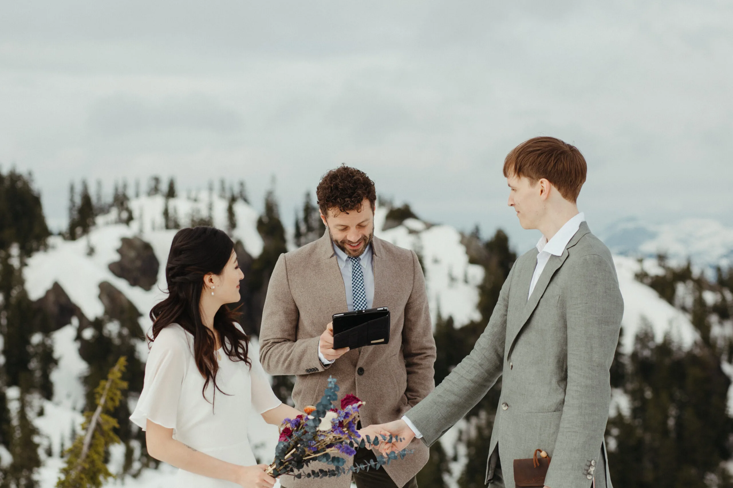Tiffany + Russell with Officiant Stephen by Keely Rae Photography