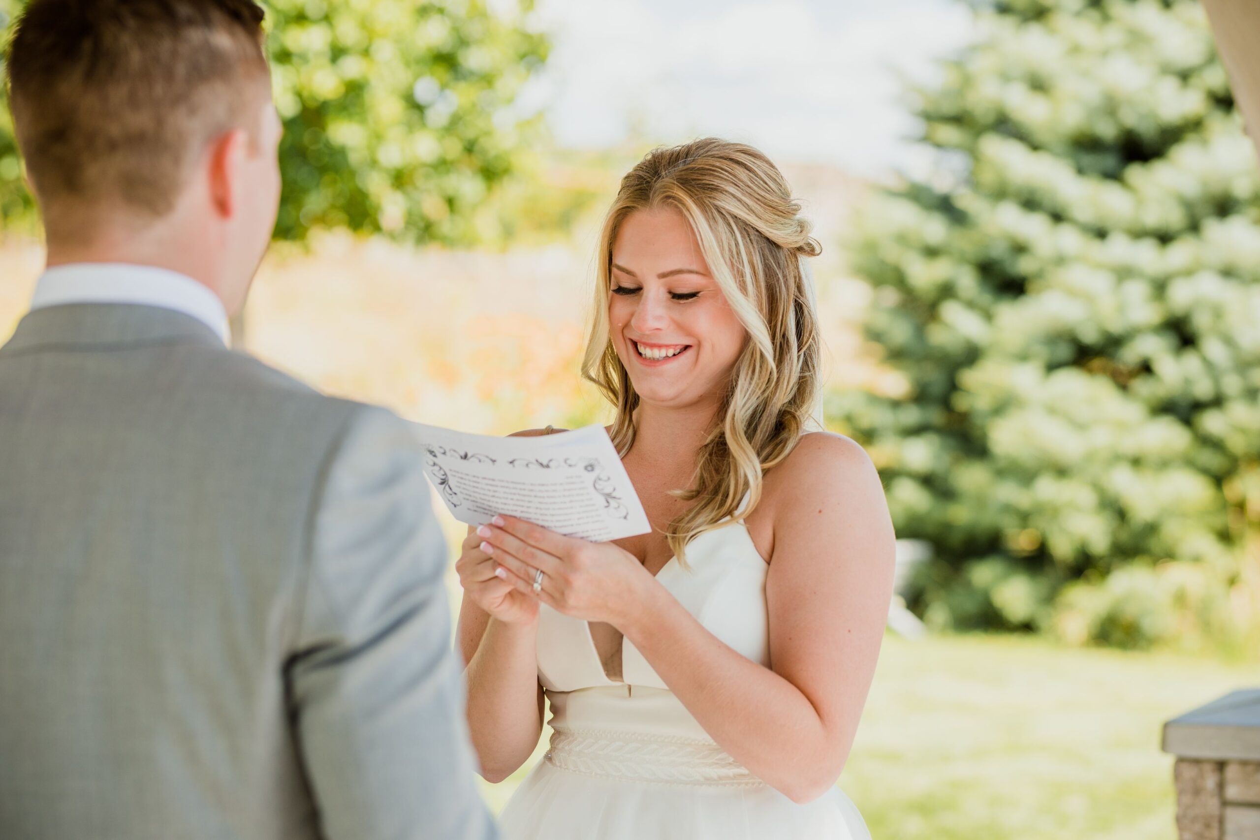 wedding vows at ceremony