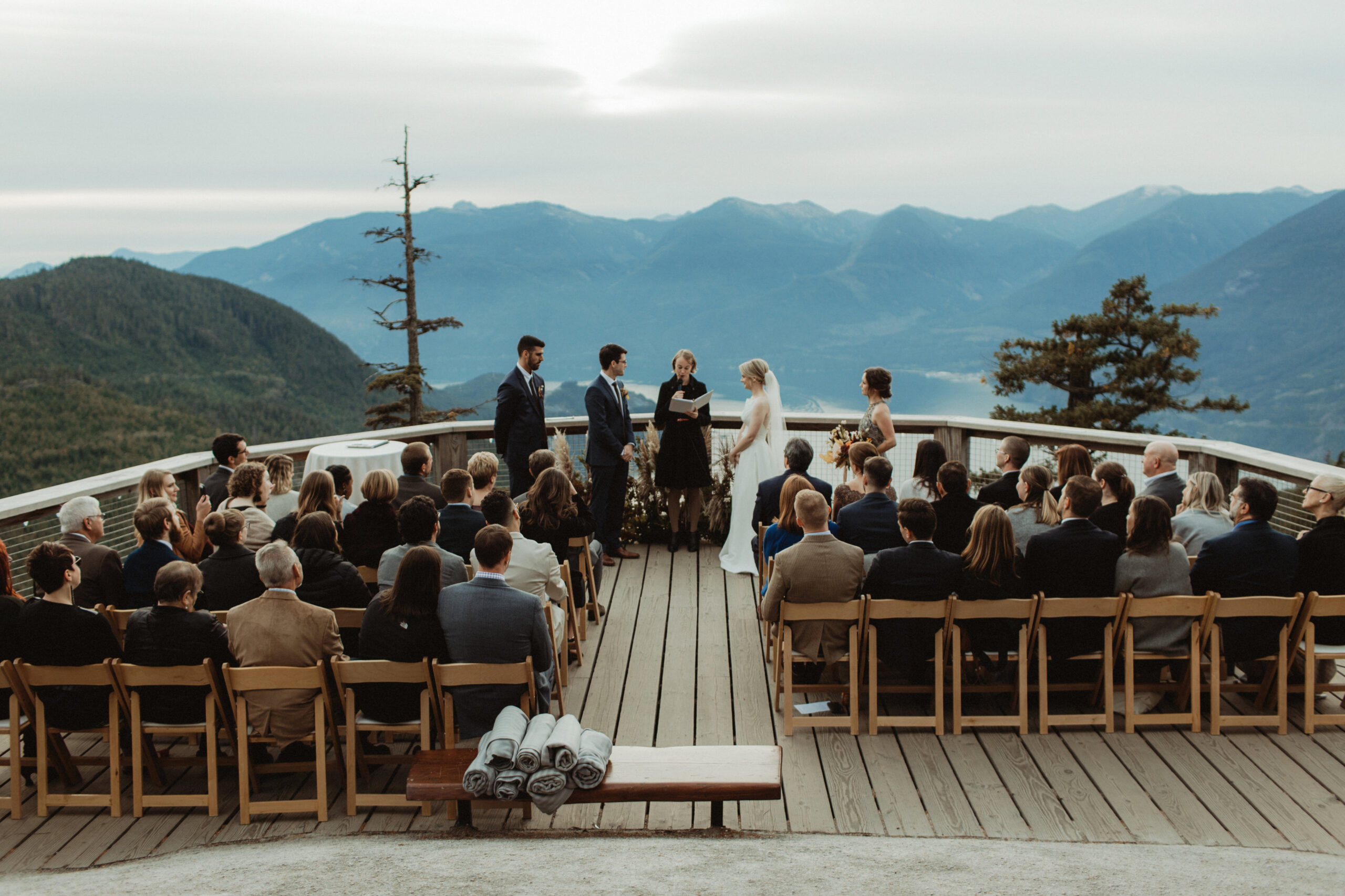 Young Hip & Married ceremony at sea to sky gondola, wedding venues in vancouver and squamish