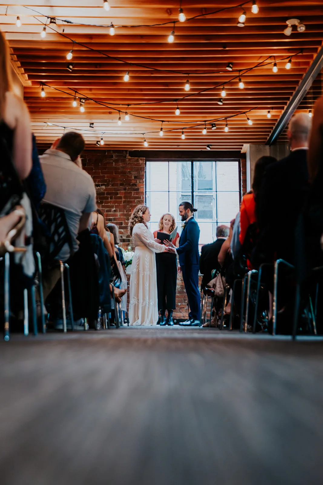 Young Hip & Married Vancouver wedding ceremony at L'Abattoir with Officiant Jane Halton
