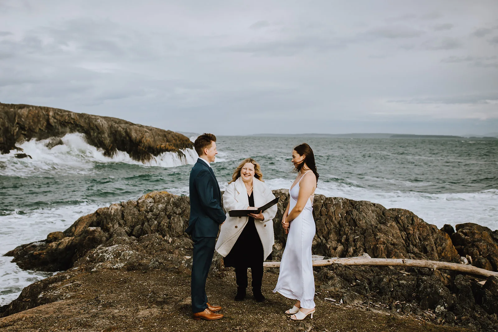 Young Hip & Married Intimate Elopement on Vancouver Island with Officiant Melinda