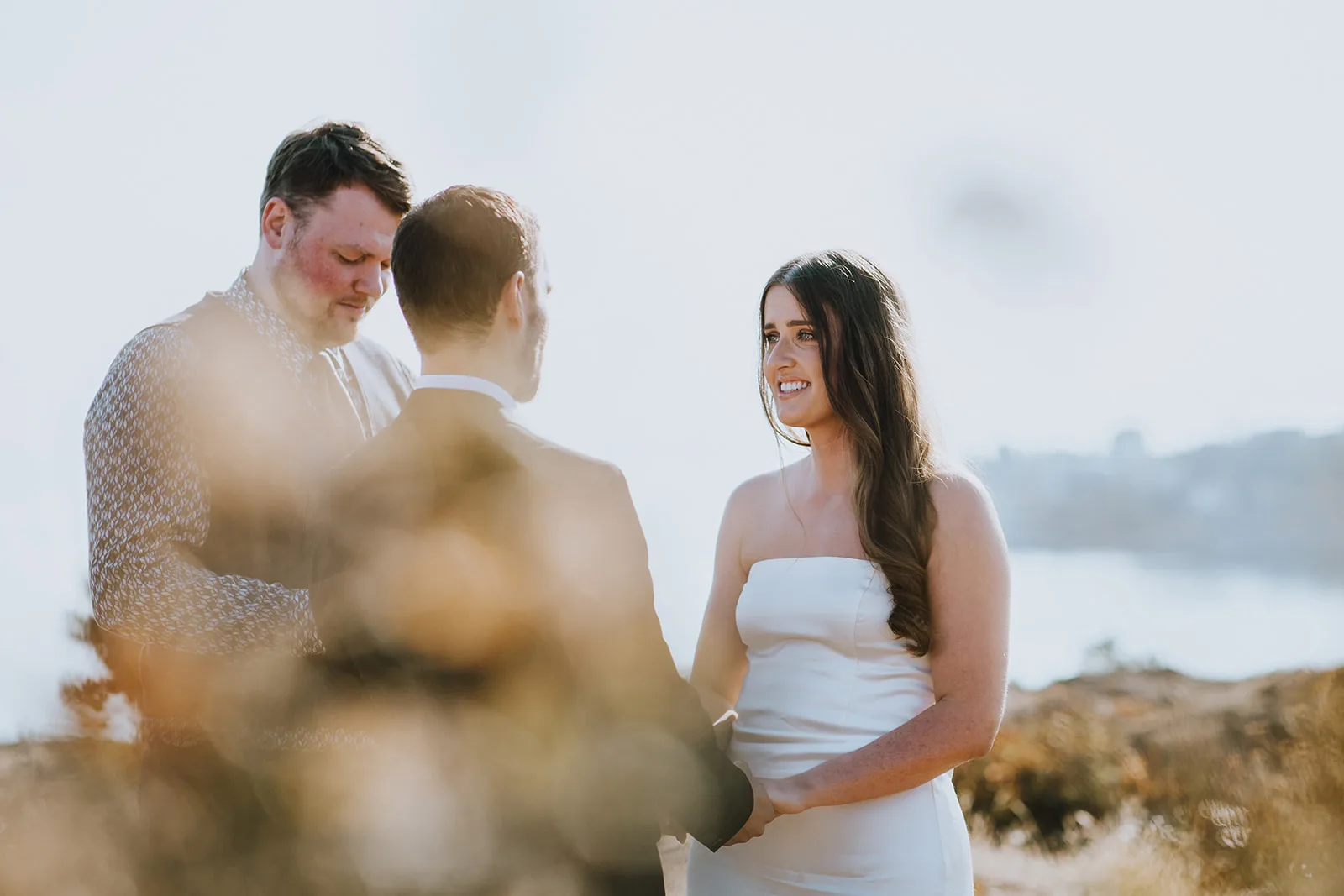 Ashley & Bryce with Jordan for their elopement ceremony