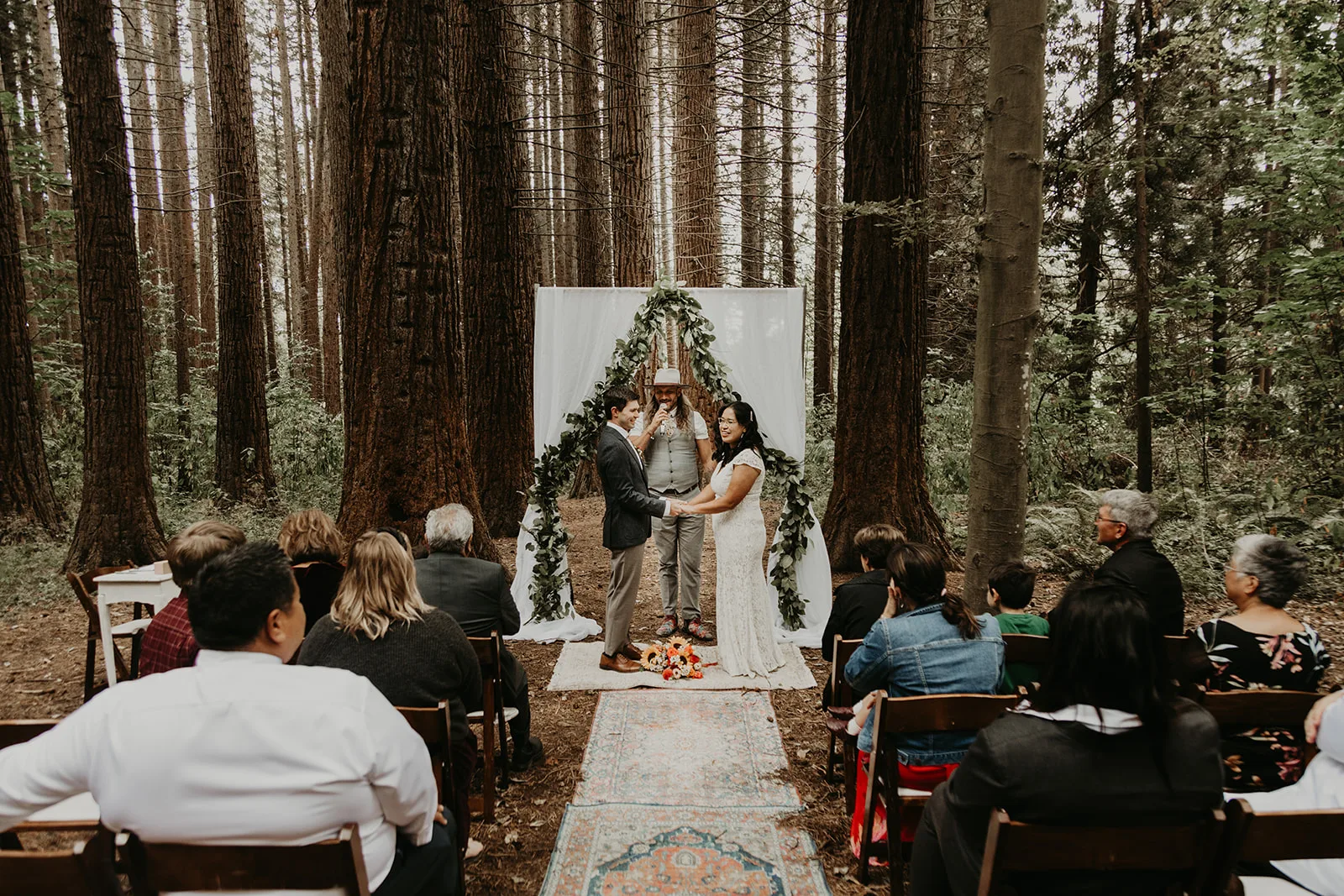 Millicent and Darius outdoor Vancouver micro wedding with Officiant Shawn, Erica Miller Photography
