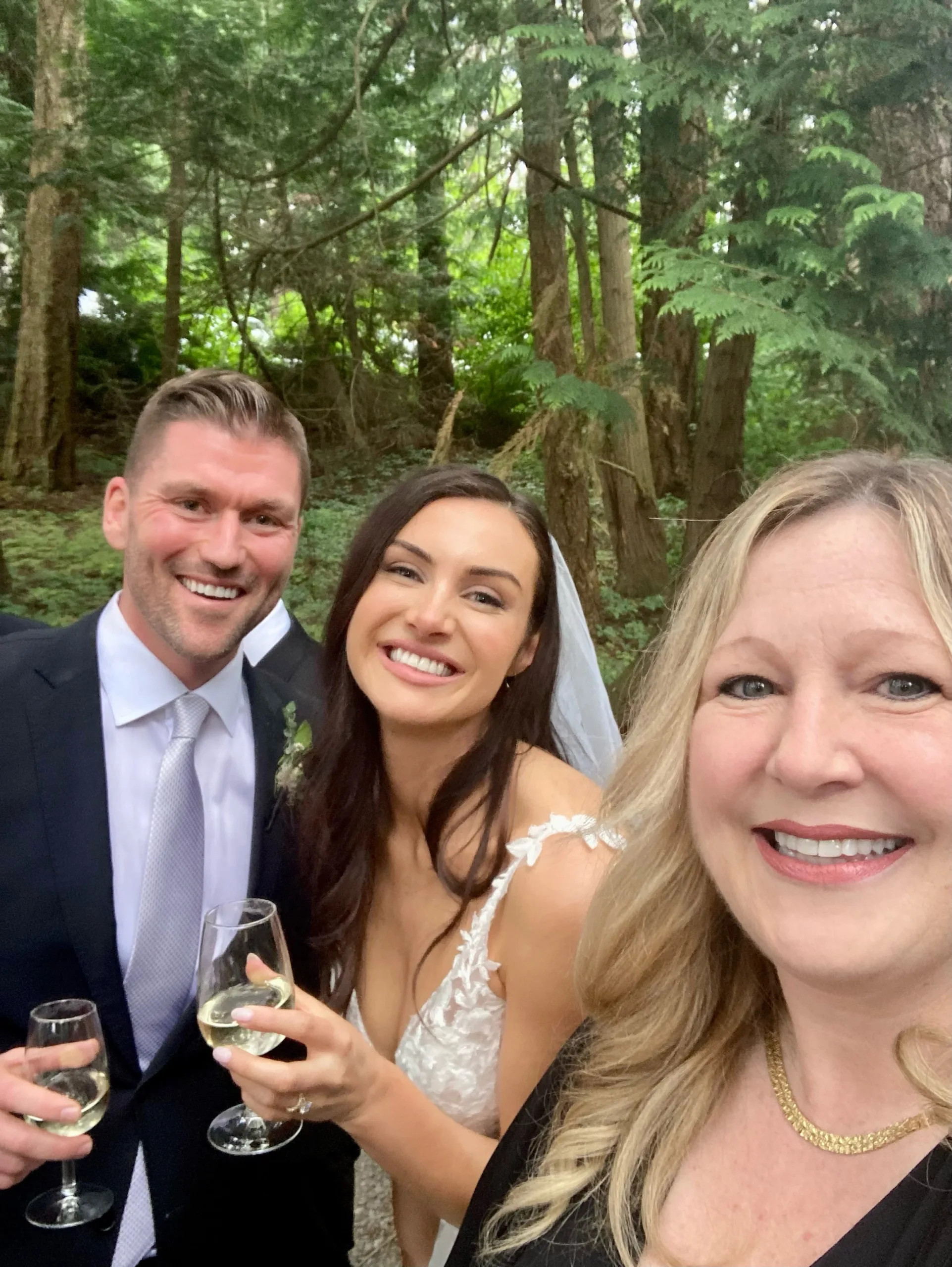 Shannon and Steven with Officiant Melinda