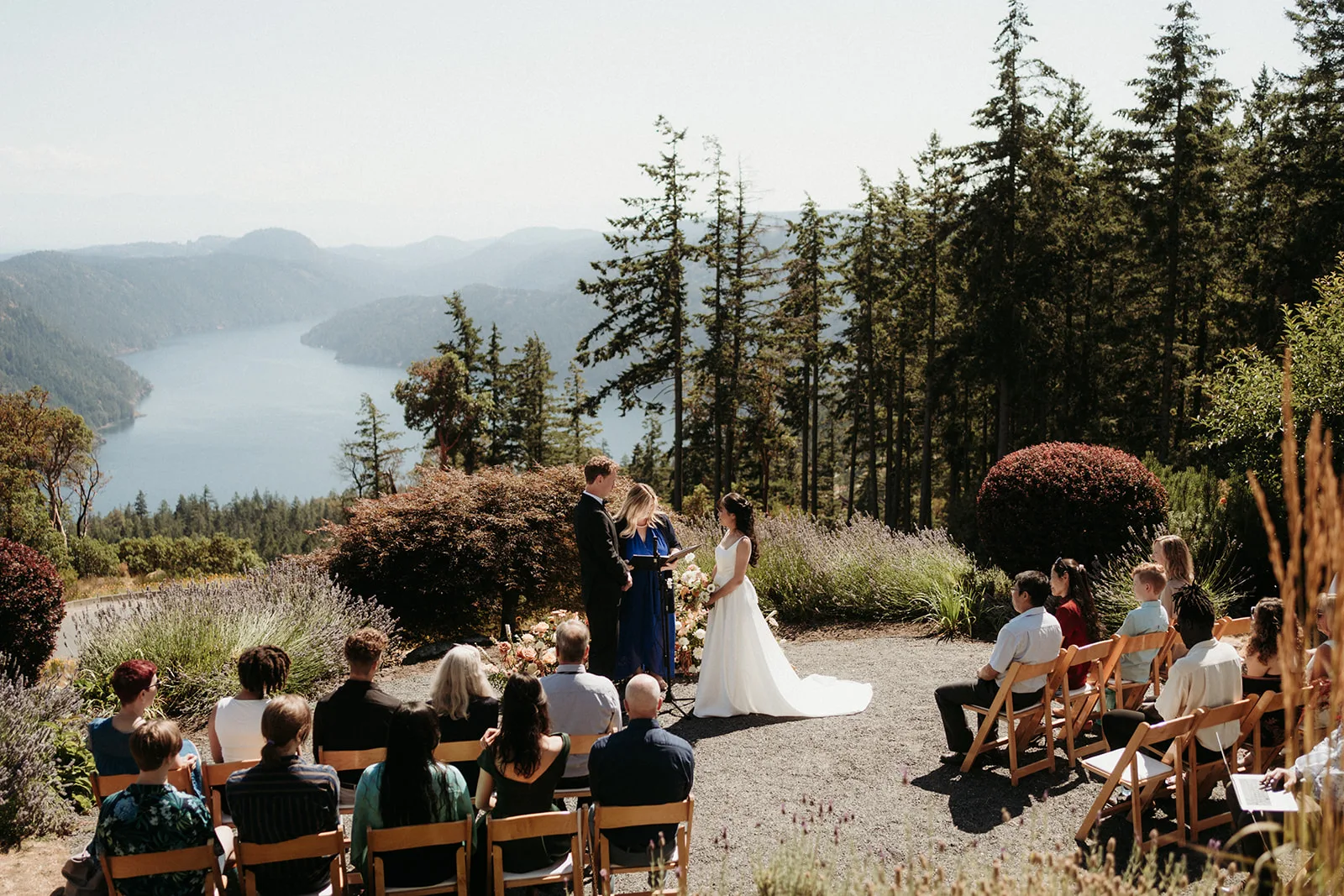 Sisi and Raven's ceremony on Vancouver Island with Officiant Melinda of Young Hip & Married